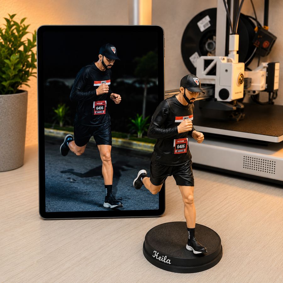 Alma de Campeão | Miniatura 3D Personalizada